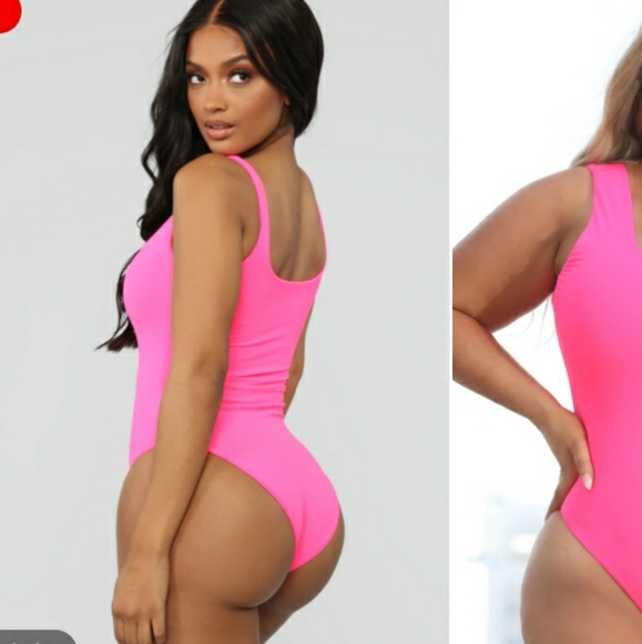 Fashion Nova XL neon pink swimsuit - Picture 4 of 5